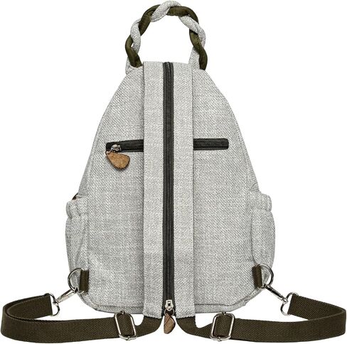 Light lady backpack Casual Canvas Backpack，Hand-woven ladies backpack，Convertible Multifunctional Straps Ladies Shoulder Chest Bag in Saudi Arabia