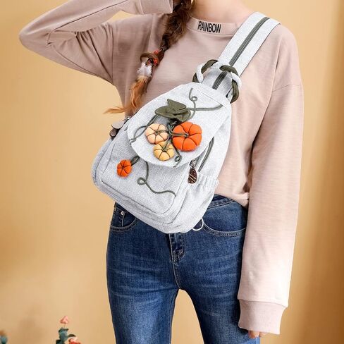 Light lady backpack Casual Canvas Backpack，Hand-woven ladies backpack，Convertible Multifunctional Straps Ladies Shoulder Chest Bag in Saudi Arabia