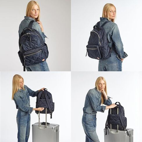 shortyLOVE Tate Wave Quilted Travel Backpack for Women - Nylon Stylish Everyday Daypack and Laptop Bag in Saudi Arabia