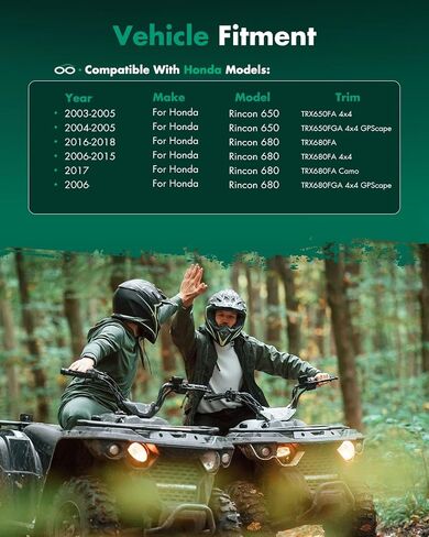 SCITOO Rear CV Axle Fit For 2003-2005 for Honda Rincon 650 2006-2018 for Honda Rincon 680 Rear Left Right Drive Shaft CV Axle 42350-HN8-003 42220-HN8-003 in Saudi Arabia
