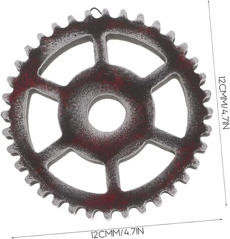 ديكور حائط Cabilock Retro Gear - ديكور عتيق 3 قطع لديكور المنزل وغرفة المعيشة والمقهى سهل التركيب، ألوان متنوعة 12 × 12 سم in Kuwait