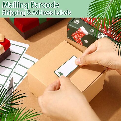Spiareal 750 Pcs Christmas Address Labels 1 x 2.625 Inch Red and Black Plaid Printable Gift Tags Address Stickers for Envelopes Christmas Mailing Labels Buffalo Plaid Kraft Stickers 30 Per Sheet in Saudi Arabia