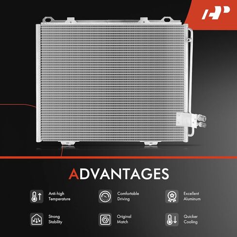 A-Premium A/C Condenser Replace# 4814, 2108300270 - Compatible with Mercedes-Benz E-Class E300 1995-1997, E320 1996-2002, E420 1997-1997, E430 1998-2002, E55 AMG 1999-2002 in Saudi Arabia