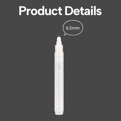 Refillable Paint Markers 2 Pcs/Pack 11mm Jumbo Tips - Clear Watercolor Brush Pens for Acrylic Permanent Paint Empty Markers for Watercolor Painting, Doodling, and DIY Art in Kuwait