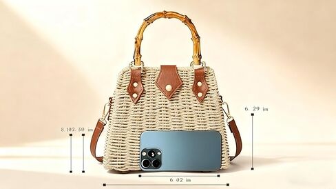 Straw Woven Crossbody Bag for Women Handwoven Rattan Beach Bag Boho Summer Handbag for Vacation Daily in Saudi Arabia