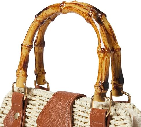 Straw Woven Crossbody Bag for Women Handwoven Rattan Beach Bag Boho Summer Handbag for Vacation Daily in Saudi Arabia
