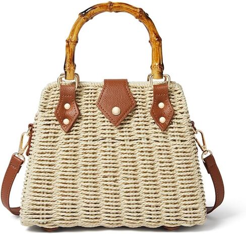 Straw Woven Crossbody Bag for Women Handwoven Rattan Beach Bag Boho Summer Handbag for Vacation Daily in Saudi Arabia