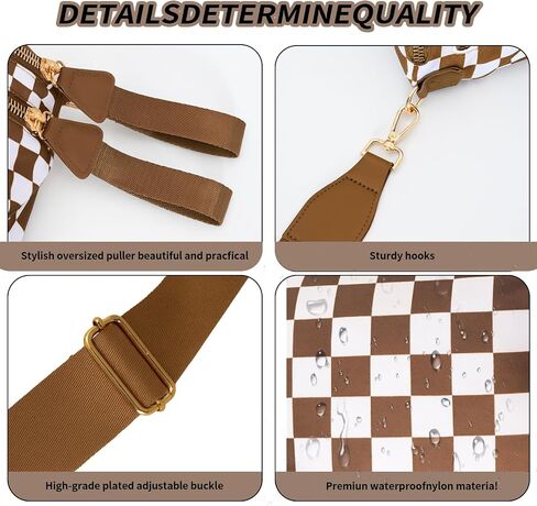 Bum Bags for Women Crossbody Checkered Crossbody Bag Large Nylon Crossbody Bags for Women Checkered Purse Fanny Pack Belt Bag in Saudi Arabia