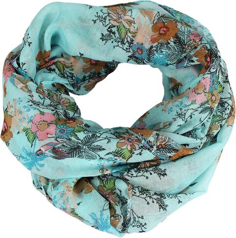 Peach Couture Paint The Town Red Cherry Blossom Floral Print Infinity loop Scarves in Saudi Arabia