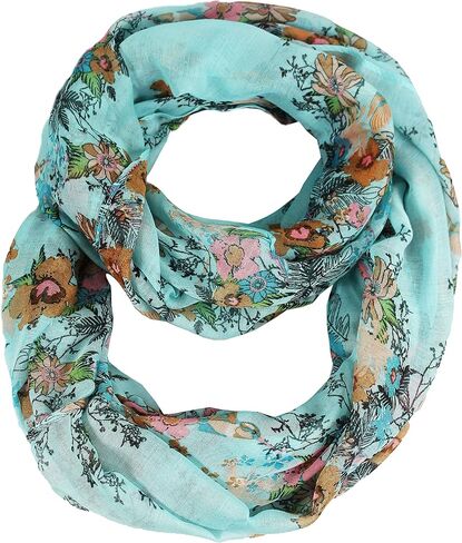 Peach Couture Paint The Town Red Cherry Blossom Floral Print Infinity loop Scarves in Saudi Arabia