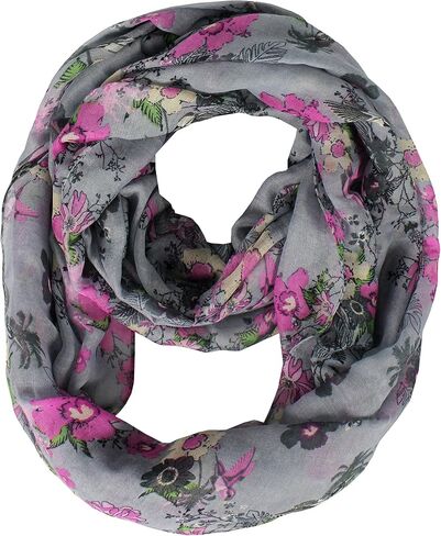 Peach Couture Paint The Town Red Cherry Blossom Floral Print Infinity loop Scarves in Saudi Arabia
