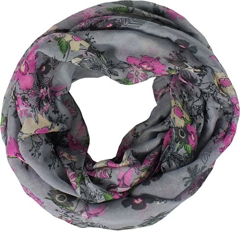 Peach Couture Paint The Town Red Cherry Blossom Floral Print Infinity loop Scarves in Saudi Arabia