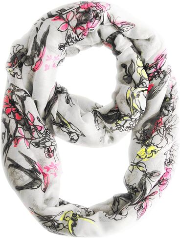 Peach Couture Paint The Town Red Cherry Blossom Floral Print Infinity loop Scarves in Saudi Arabia
