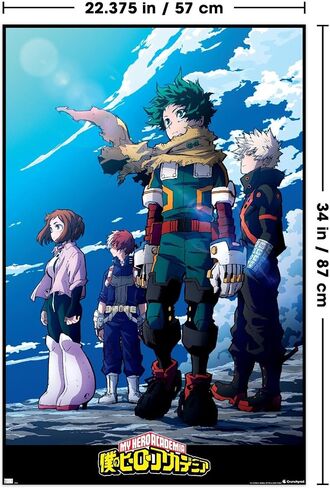 Trends International My Hero Academia: الموسم 7 - ملصق حائط فني لمفتاح المجموعة، 34 طول × 22.4 عرض، نسخة غير مؤطرة in Saudi Arabia