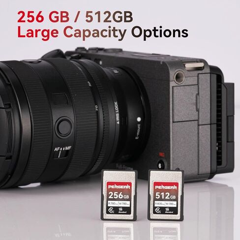 بطاقة ذاكرة Pergear 256GB CFexpress Type A، (عبوة من قطعتين)، الإصدار 2، سرعة قراءة تصل إلى 780 ميجابايت/ثانية وسرعة كتابة 780 ميجابايت/ثانية لتسجيل الفيديو/الصور بدقة 4K 120P، 8K 30P، متوافقة مع كاميرات Sony Alpha & FX in Kuwait