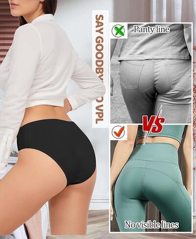 Women's Seamless Underwear No Show Stretch Bikini Panties Silky Invisible Hipster in Saudi Arabia