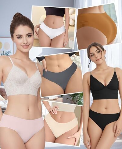 Women's Seamless Underwear No Show Stretch Bikini Panties Silky Invisible Hipster in Saudi Arabia