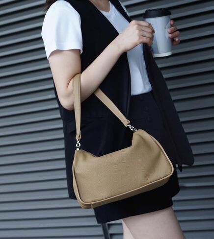 Genuine Leather Purses for Women, Real Leather Women's Shoulder bag Handbag Crossbody Bag Hoho bag with Adjustable Strap in Kuwait