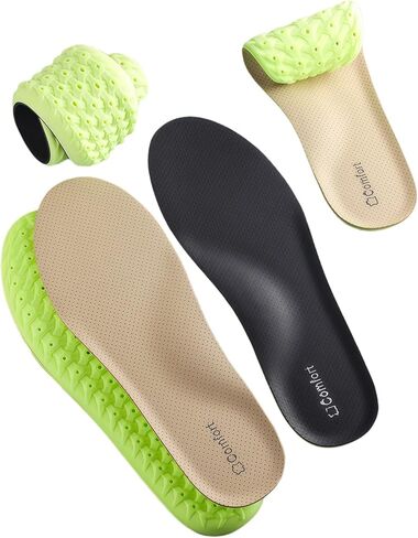 نعال أحذية رياضية ممتصة للصدمات ومبطنة، حشوات أحذية رياضية مريحة للرجال والنساء والأطفال، تخفف آلام القدم (أسود، النساء الأمريكيات 10.5-11 الرجال 9.5-10) in Kuwait