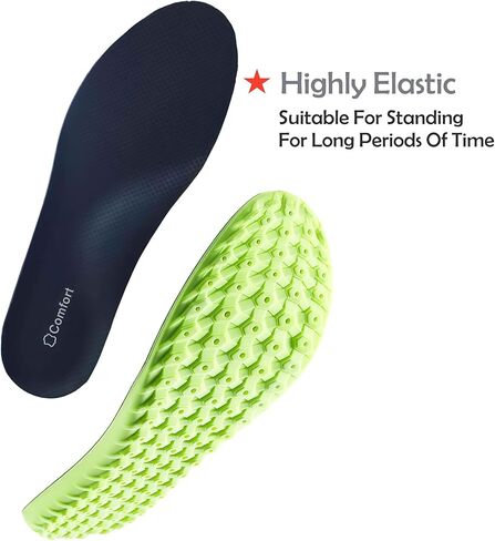 نعال أحذية رياضية ممتصة للصدمات ومبطنة، حشوات أحذية رياضية مريحة للرجال والنساء والأطفال، تخفف آلام القدم (أسود، النساء الأمريكيات 10.5-11 الرجال 9.5-10) in Kuwait