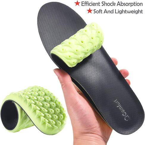 نعال أحذية رياضية ممتصة للصدمات ومبطنة، حشوات أحذية رياضية مريحة للرجال والنساء والأطفال، تخفف آلام القدم (أسود، النساء الأمريكيات 10.5-11 الرجال 9.5-10) in Kuwait