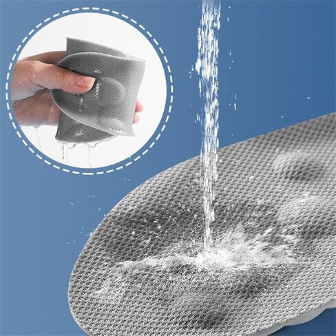 نعال Cloud Sole، نعال داخلية من الإسفنج الذكي للرجال/النساء - حشوات أحذية مريحة وداعمة من الإسفنج الذكي (أسود، US-Women-5-8.5) in Saudi Arabia