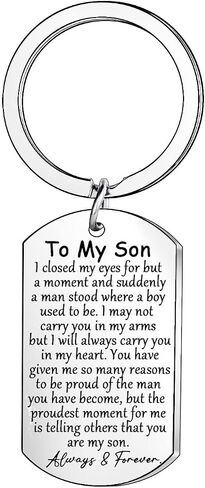 To My Son Keychain Inspirational Gifts for Son Gifts Son Keychain Encouragement Gifts in Saudi Arabia