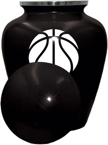 Basketball Cremation Urn, Customized Human Adult Funeral Urn for Basketball Lovers, Personalized Urn with Velvet Bag (Purple, Large) in Saudi Arabia