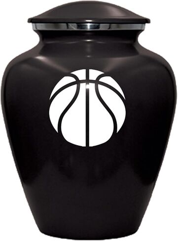 Basketball Cremation Urn, Customized Human Adult Funeral Urn for Basketball Lovers, Personalized Urn with Velvet Bag (Purple, Large) in Saudi Arabia