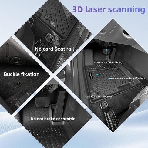 TPE All-Weather Floor Mats Cargo Liner for 2023-2025 Kia Sportage Accessories | Custom Fit for EX, LX, SX Prestige, X-Pro, X-Line (Gasoline), Heavy-Duty, Non-Slip, Black Interior Car Mats in Saudi Arabia