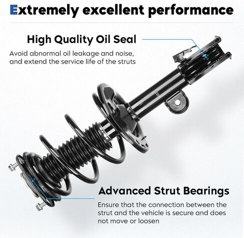 Front Struts Assembly Shock Absorber & Sway Bars End Links Fit for 2006-2008 Toyota RAV4 2.4L, 2009-2012 RAV4 2.5L, Replace for 172276 K750043 in Saudi Arabia