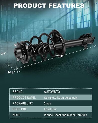 AUTOMUTO Strut Spring Assembly Front Pair struts and Shock Absorber for Lexus RX300 1999-2003 replacement for 1331782L 1331782R in Saudi Arabia
