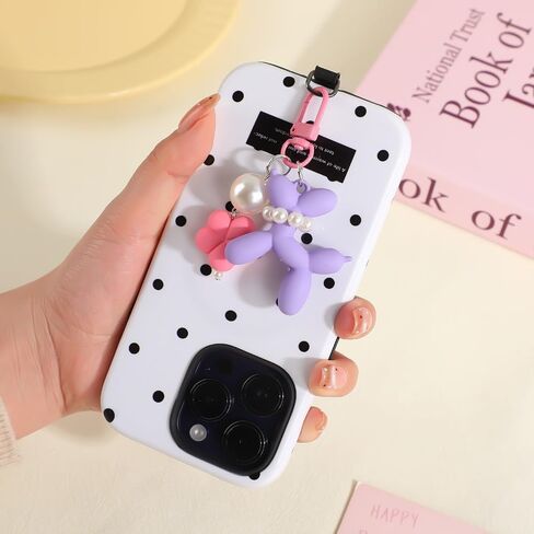 Creative Balloon Dog Keychain for Women Cute Jelly Key Ring Stylish Bag Charm Car Keys Accessory Birthday Gift for Girls in Saudi Arabia