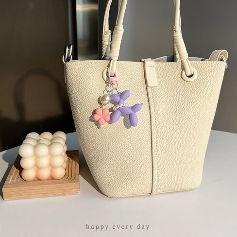 Creative Balloon Dog Keychain for Women Cute Jelly Key Ring Stylish Bag Charm Car Keys Accessory Birthday Gift for Girls in Saudi Arabia