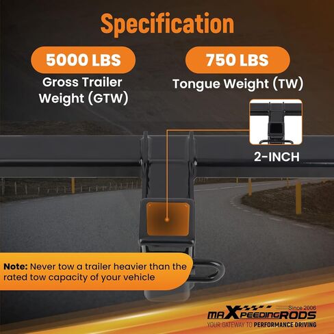 maXpeedingrods Rear Class 3 Trailer Hitch, 2 Inch Receiver Tow Hitch for BMW X3 2011-2024, X4 2019-2024, 5000 LBS GTW in Saudi Arabia
