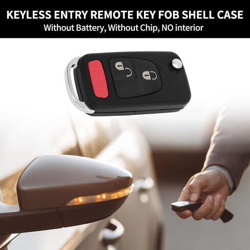 X AUTOHAUX Key Shell Case Keyless Entry Remote Key Fob Replacement Case for Mercedes-Benz ML320 1998-2003 for Mercedes-Benz ML55 for AMG 2000-2003 3 Buttons in Saudi Arabia