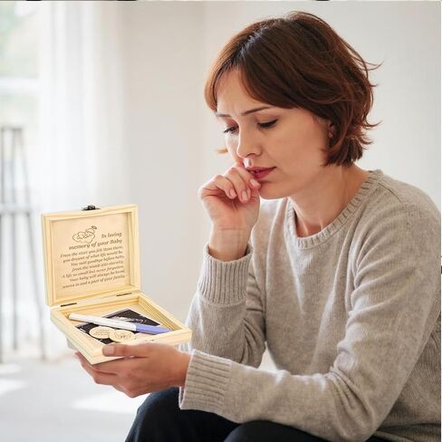 Miscarriage Gifts for Mothers Dad Miscarriage Memorial Wooden Box Loss of Baby Sympathy Keepsake Gifts Baby Loss Memorial Gift Bereavement Gift for Loss of Child in Saudi Arabia