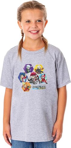 Beyblade Burst TV Show Series Boys' Unisex Characters Crewneck T-Shirt in Saudi Arabia