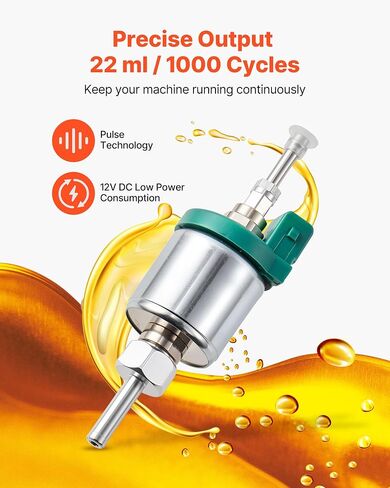 VEVOR Diesel Heater Fuel Pump Fit, 12V DC Car Air Heater Diesel Fuel Dosing Pump, 22ML Aluminum Air Diesels Parking Heaters Pumps Fits for 2KW 5KW 8KW Diesels Heaters, Quiet Design, Pulse Technology in Saudi Arabia