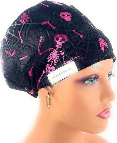 European Style Scrub Cap No Ribbon -The Witching Hour - Scrub Hat for Women - Nurses Hats Dr. Hats in Saudi Arabia