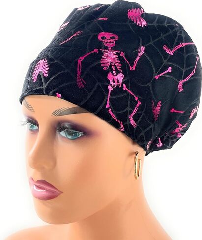 European Style Scrub Cap No Ribbon -The Witching Hour - Scrub Hat for Women - Nurses Hats Dr. Hats in Saudi Arabia