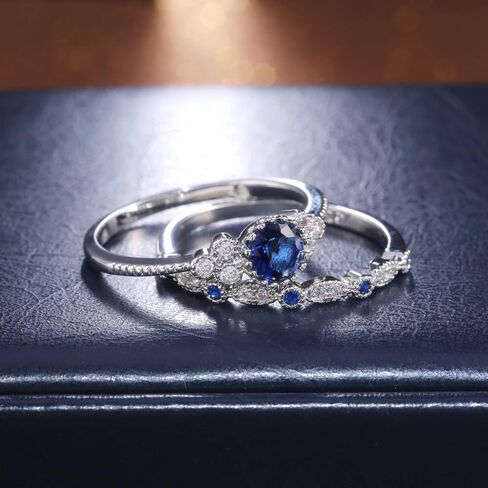Silver Color 2Pcs Rings for Women Shiny Round Zirconia Jewelry for Engagement Party in Saudi Arabia