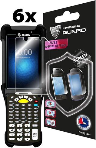 IPG Compatible with ZEBRA MC9400 / MC9450 Mobile Handheld Computer Screen Protector 6 UNITS Invisible Guard Free Lifetime Replacement HD Clear Bubble Free screen protection for MC9400 in Kuwait
