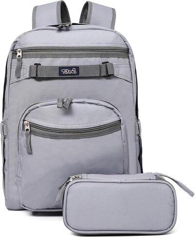 Tilami Basic Backpack with Pouch for Travel, 15 inch Laptop Bag, 2 Padded Compartment, Quick Pouch, 20L Water Resistant Bookbag for Women and Men, Cherry in Kuwait