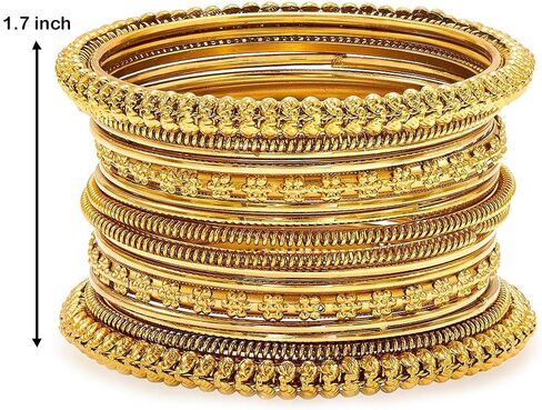 Aheli Tribal Traditional Antique Oxidised Silver Gold Bangles Combo Set Fashion Vintage Jewelry Gift for Women in Saudi Arabia