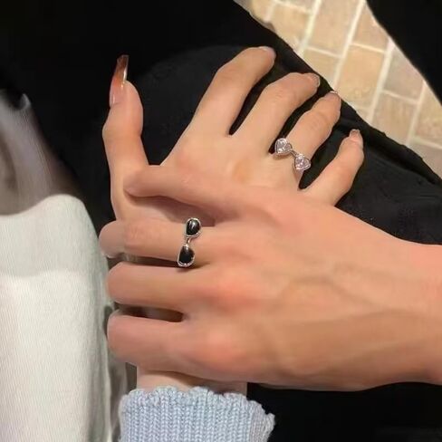 Sunglasses-Shaped Statement Ring - Open Band Adjustable Fashion Jewelry in Saudi Arabia