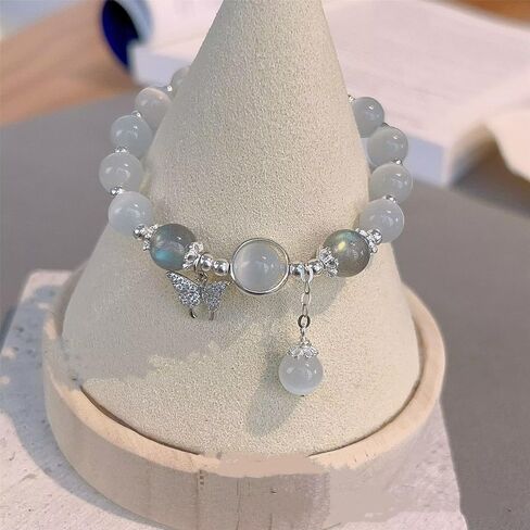 Cat Eye Stone Bracelet For Women Design, Quality Gray Crystal Butterfly Bracelet, Crystal Stone Bracelet for Women Men Family Friends Bracelet Gifts in Saudi Arabia