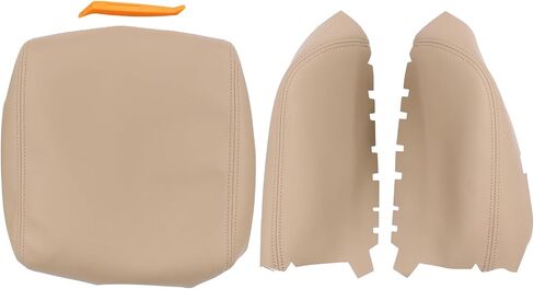 ApplianPar Beige Center Console Lid Cover Skin and Front Door Panel Armrest Leather Cover for Honda Pilot 2009 2010 2011 2012 2013 2014 2015 in Saudi Arabia