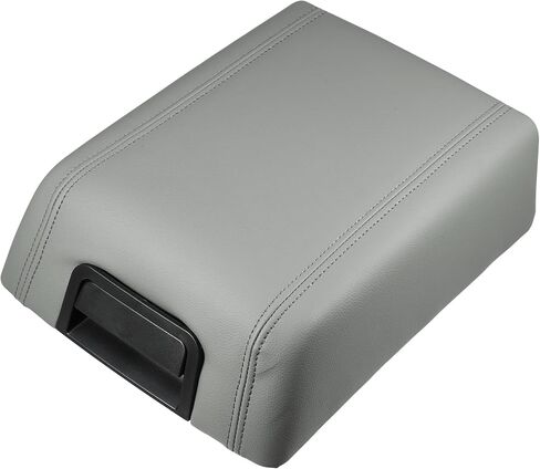 X AUTOHAUX سيارة مركز وحدة التحكم غطاء مسند الذراع غطاء صندوق المقعد حامي لفورد F-150 2004-2008 مسند الذراع غطاء الوسادة فو الجلود رمادي in Saudi Arabia