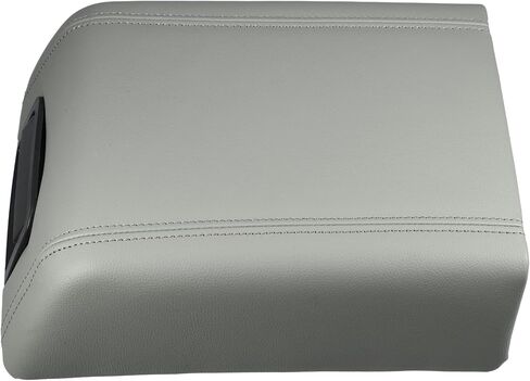 X AUTOHAUX سيارة مركز وحدة التحكم غطاء مسند الذراع غطاء صندوق المقعد حامي لفورد F-150 2004-2008 مسند الذراع غطاء الوسادة فو الجلود رمادي in Saudi Arabia